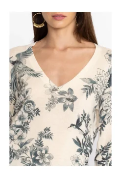 Discount Johnny Was Anahi Printed Pullover Ivory