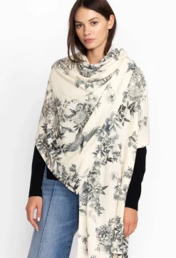 Hot Johnny Was Anahi Printed Scarf Ivory Dreamer