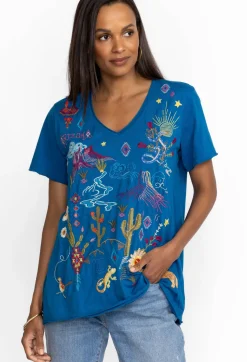 Johnny Was Arizona Everyday Tee Mykonos Blue