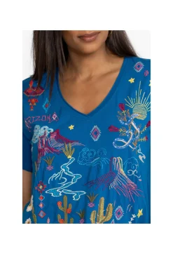 Johnny Was Arizona Everyday Tee Mykonos Blue