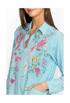 New Johnny Was Ashlee Henley Popover Tunic Plaid