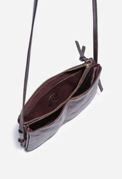 Sale Johnny Was Asteria Italian Leather Crossbody Bag Barolo