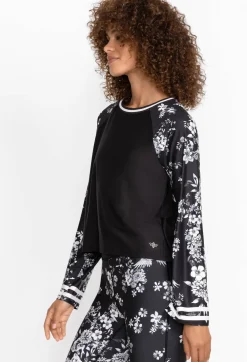 Johnny Was Bee Active Kimono Sleeve Swing Tee Charcoal Dreamer