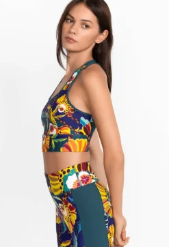 Sale Johnny Was Bee Active Mesh Back Longline Bra Kimbra