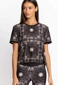 Johnny Was Bee Active Short Sleeve Step Hem Tee Runa