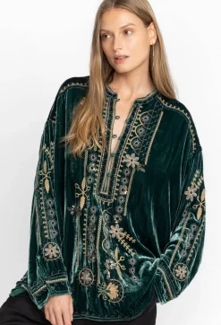 New Johnny Was Belina Velvet Tunic Ponderosa Pine