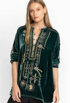 New Johnny Was Belina Velvet Tunic Ponderosa Pine