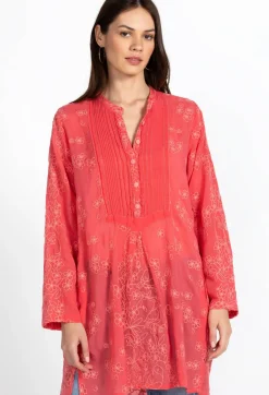 Johnny Was Birdie Marisol Tunic Passion Fruit