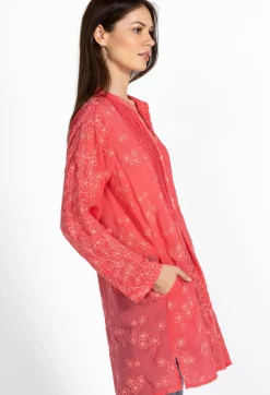 Johnny Was Birdie Marisol Tunic Passion Fruit