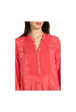 Johnny Was Birdie Marisol Tunic Passion Fruit