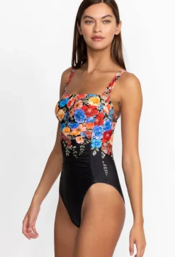 Best Johnny Was Black Royal Ruched One Piece Multi