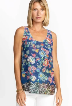 Outlet Johnny Was Block Mint Tank Top Peppermint