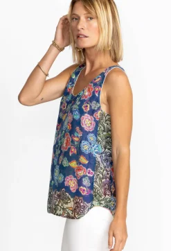 Outlet Johnny Was Block Mint Tank Top Peppermint