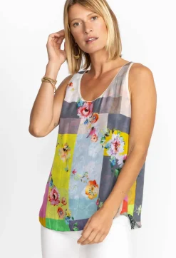 Outlet Johnny Was Block Mint Tank Top Peppermint