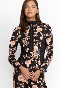 Online Johnny Was Blocked Athletic Mock Neck Pullover Nido