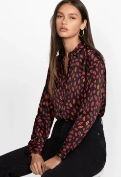 Discount Johnny Was Boxy Charmeuse Shirt Amora