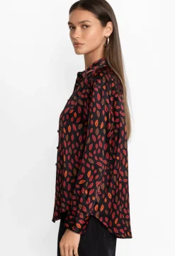 Discount Johnny Was Boxy Charmeuse Shirt Amora
