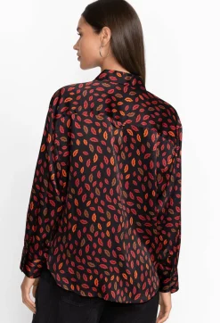 Discount Johnny Was Boxy Charmeuse Shirt Amora