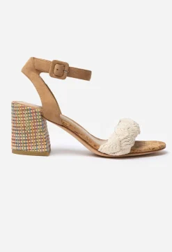 Discount Johnny Was Braid Block Heel Natural