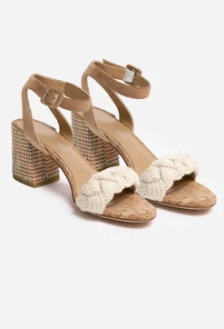 Discount Johnny Was Braid Block Heel Natural