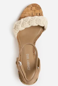 Discount Johnny Was Braid Block Heel Natural