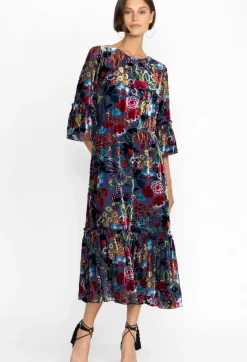 Sale Johnny Was Burnout Tanya Dress (Lined) Minto