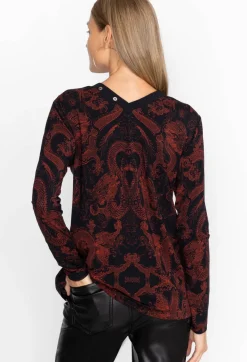 Hot Johnny Was Button Neck L/S Tee Mayla