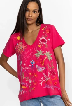 Best Johnny Was California Everyday Tee Raspberry