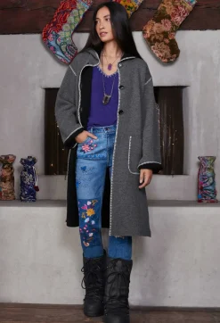 Clearance Johnny Was Calme Wool Coat Black