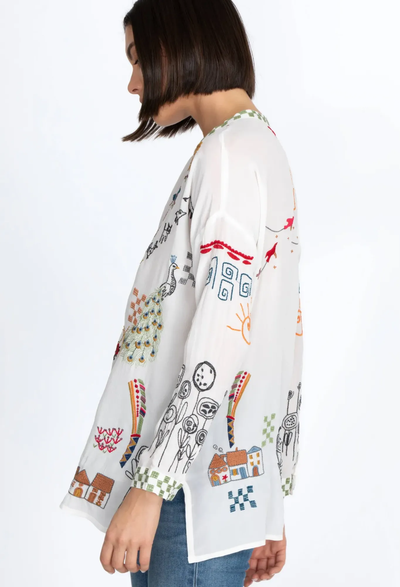 Johnny Was Cartagena Blouse Natural