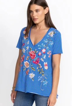 Clearance Johnny Was Catalina Everyday Tee Stripe