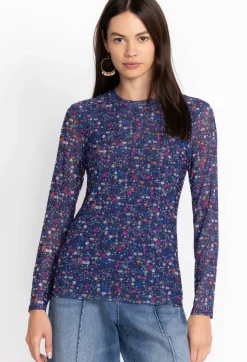 Outlet Johnny Was Catalina Mesh Tee Multi