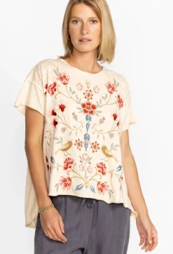 Online Johnny Was Clara Raw Detail Swing Tee Brie