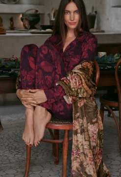 Outlet Johnny Was Cozy Robe Vintage Rose