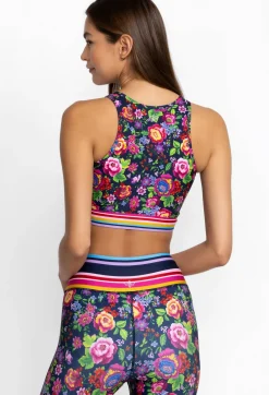 Clearance Johnny Was Criss Cross High Neck Sports Bra Cantero