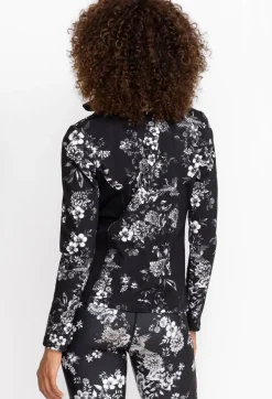 Hot Johnny Was Dreamer Blocked Athletic Mock Neck Pullover Charcoal Dreamer