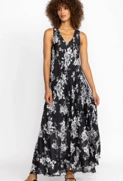 Clearance Johnny Was Dreamer Silk Bias Dress Charcoal Dreamer