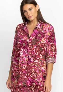 Johnny Was Dreams Of Vivanna Silk Shirt Multi