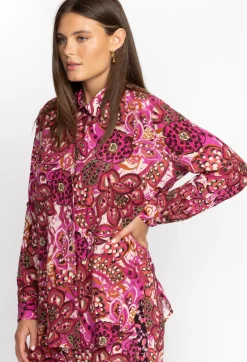 Johnny Was Dreams Of Vivanna Silk Shirt Multi