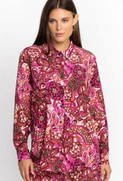 Johnny Was Dreams Of Vivanna Silk Shirt Multi