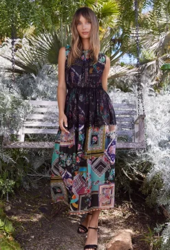 New Johnny Was Elderberry Dress Multi