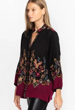 Outlet Johnny Was Eleana Blouse Black