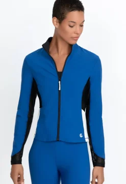 Sale Johnny Was Endurance Mesh Zip Jacket True Blue