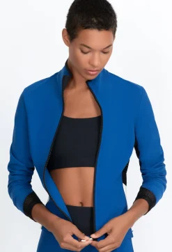 Sale Johnny Was Endurance Mesh Zip Jacket True Blue