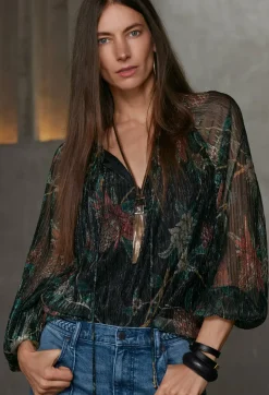 Best Johnny Was Evelina Metallic Blouse Multi