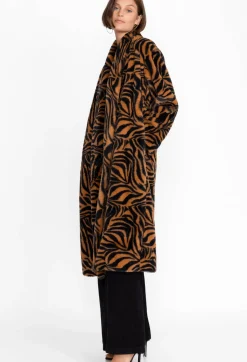 Sale Johnny Was Faux Fur Long Coat Sonora