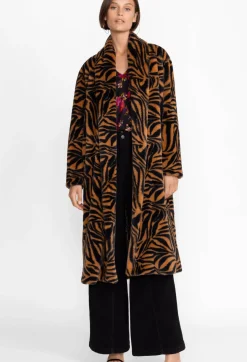 Sale Johnny Was Faux Fur Long Coat Sonora