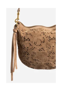 Sale Johnny Was Fiore Italian Suede Saddle Bag Walnut