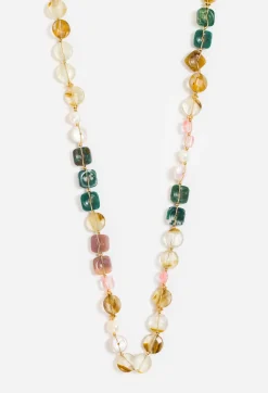 Outlet Johnny Was Flat Stone Bead Necklace Multi