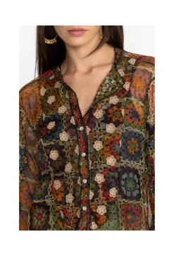 Sale Johnny Was Flavie Mesh Blouse Multi